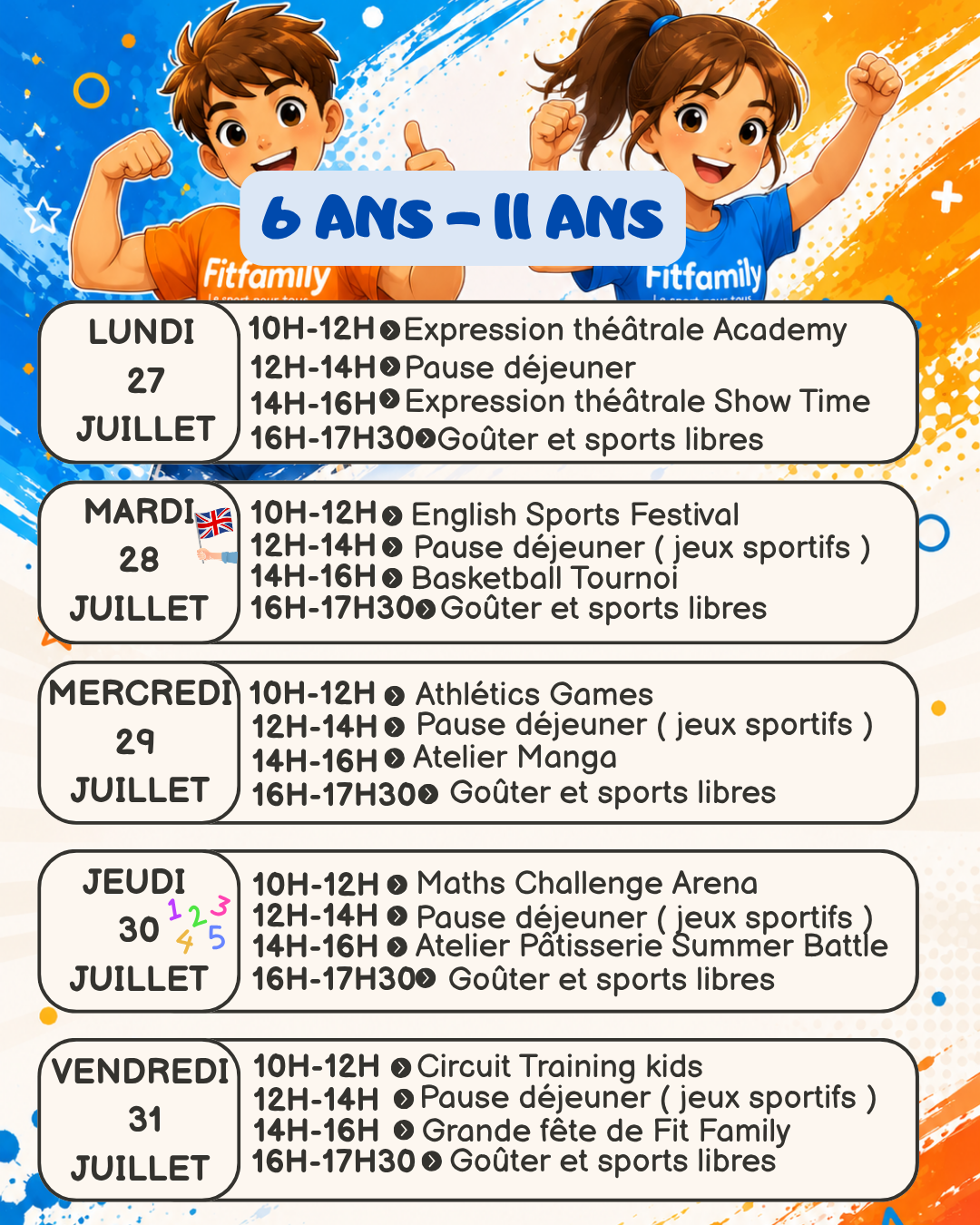 2.Stages vacances été 2026 6-11 ans – Image 6